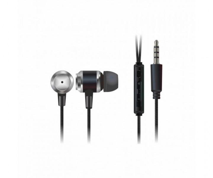 Гарнитура PrologiX ME-A500-B Black, Mini jack (3.5 мм) 4pin, вакуумные, микрофон на проводе, кабель 
